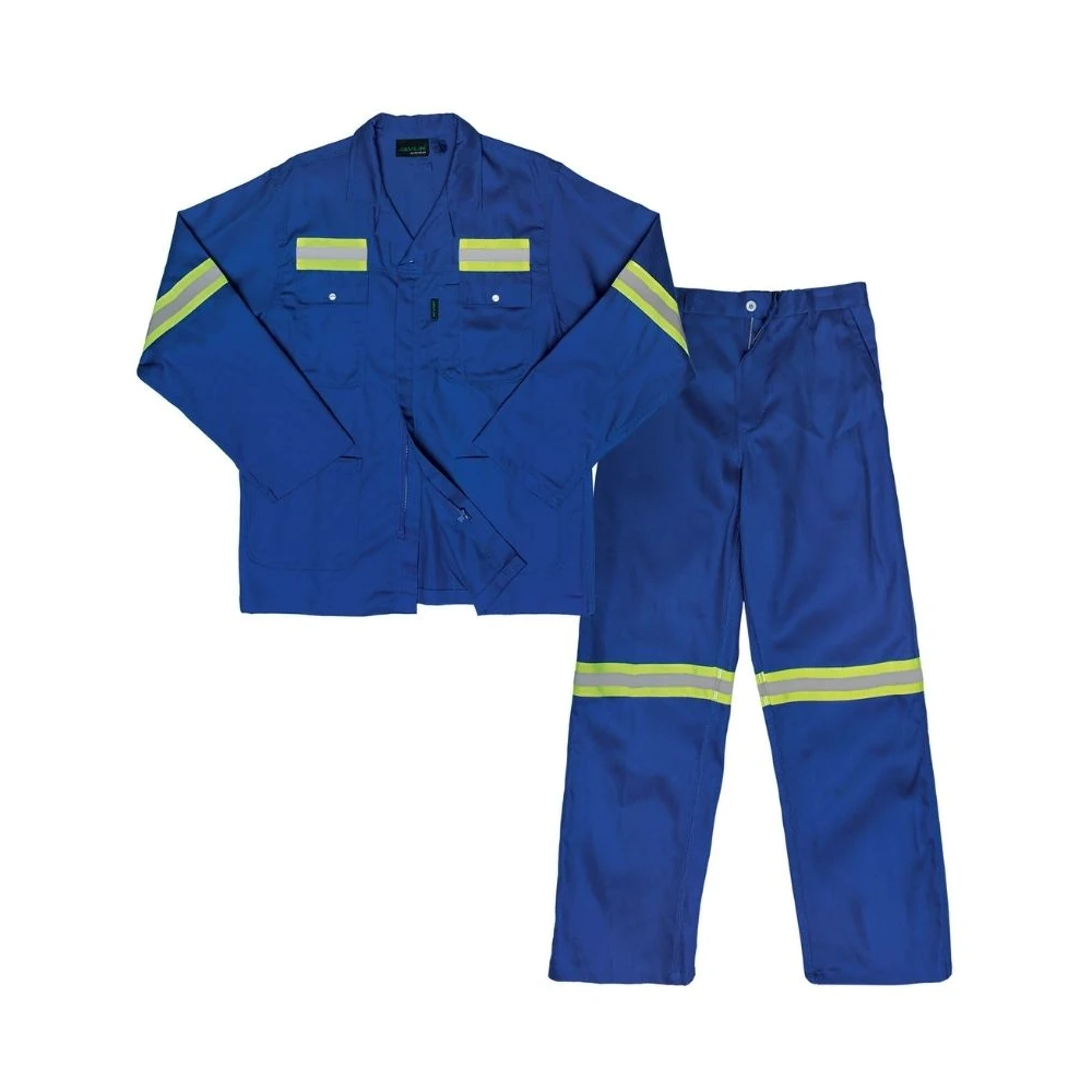 J54 Royal Blue Conti Suit 100% Cotton with reflective size